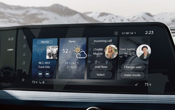 Nissan ARIYA interior view with digital dashboard | Grainger Nissan of Beaufort in Beaufort SC