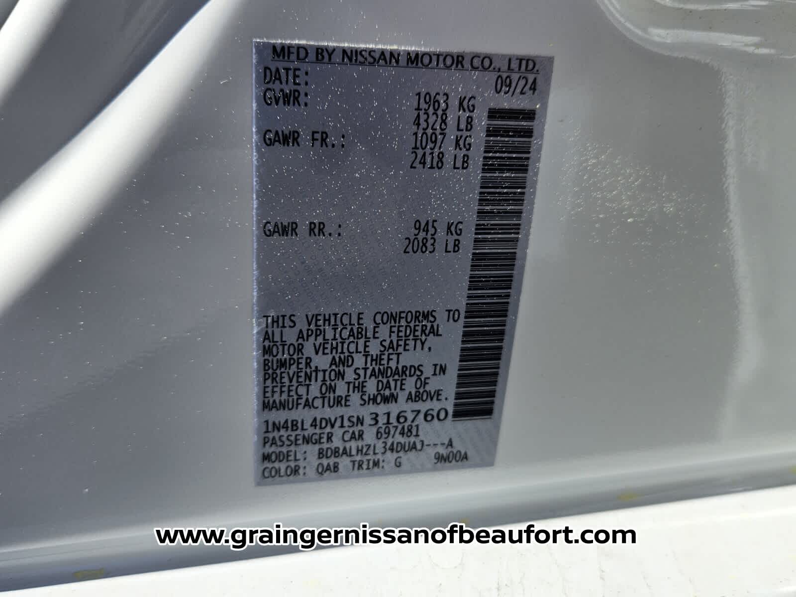 2025 Nissan Altima SV