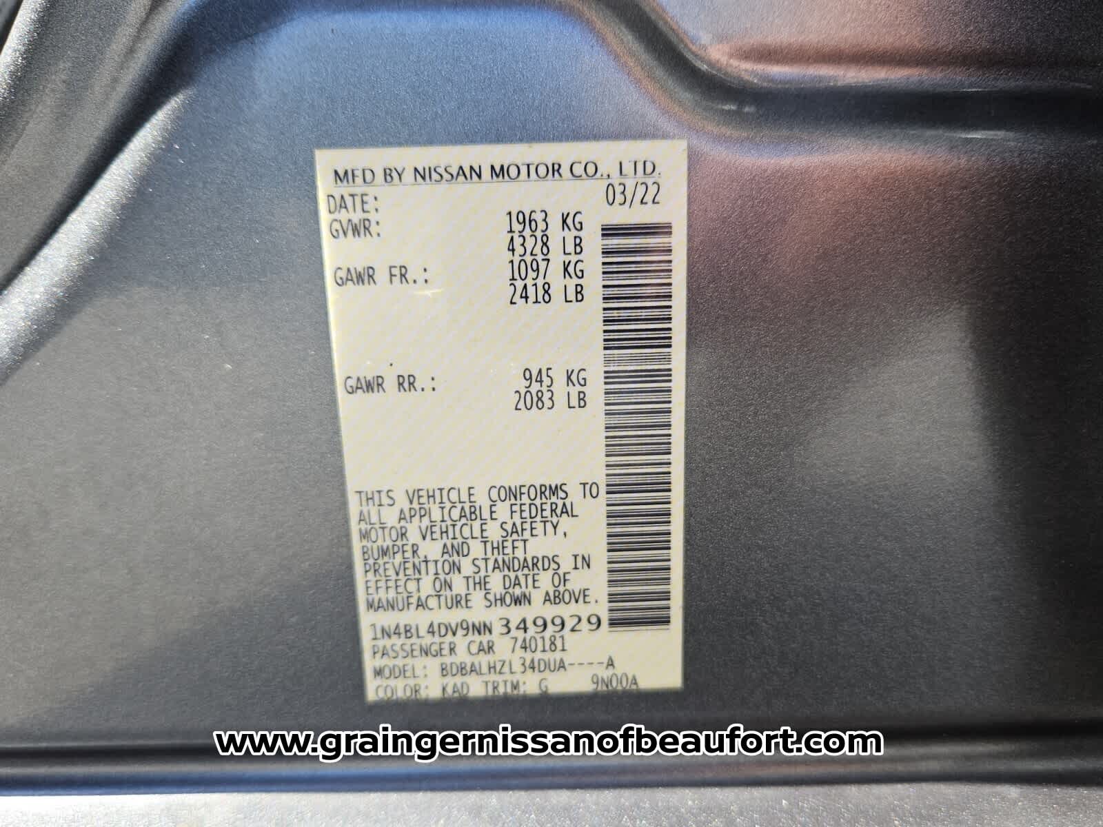 2022 Nissan Altima 2.5 SV