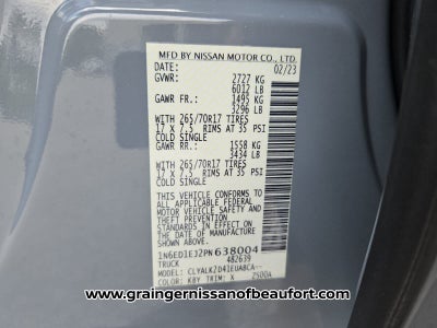 2023 Nissan Frontier PRO-X