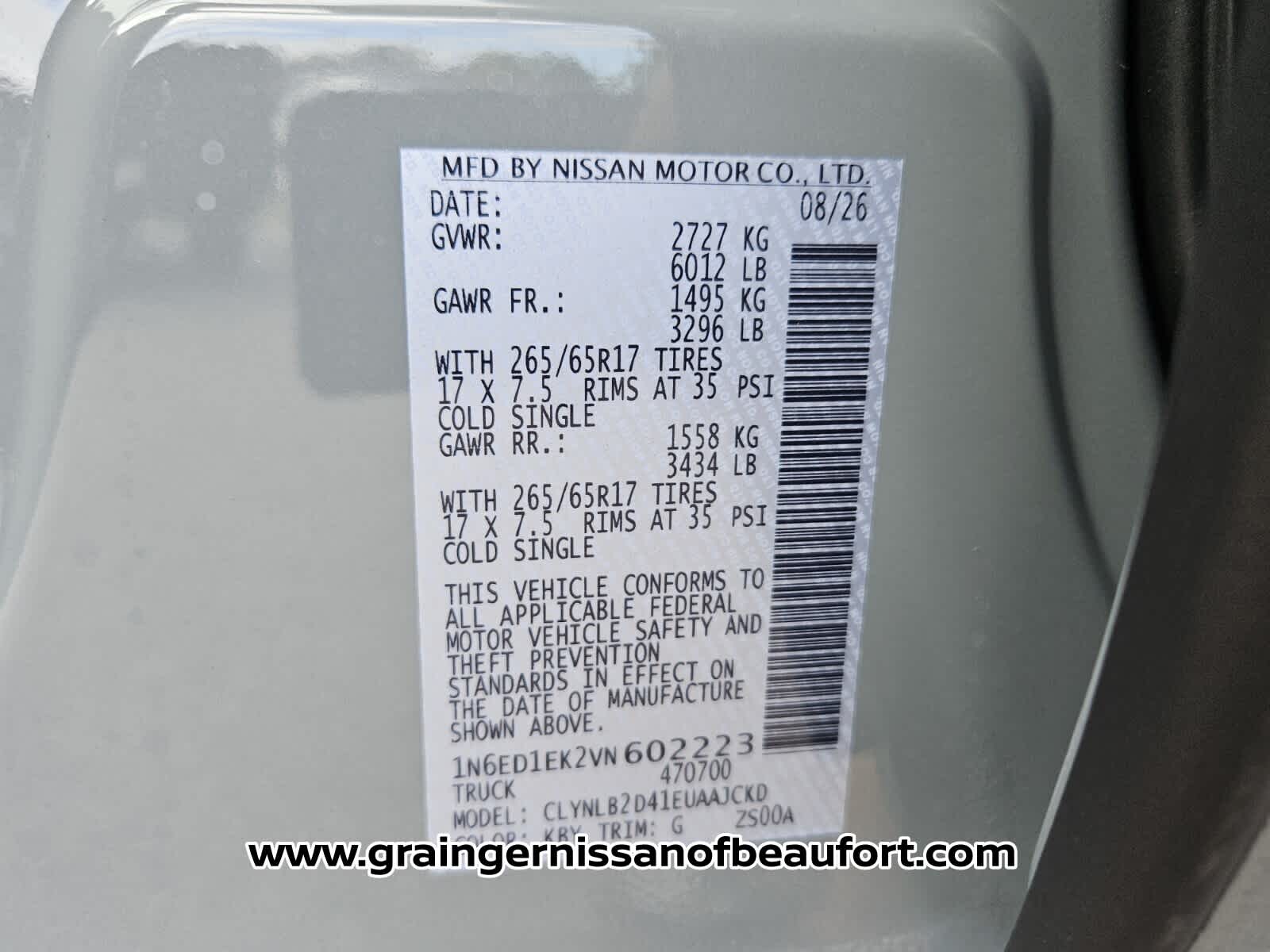 2027 Nissan Frontier SV