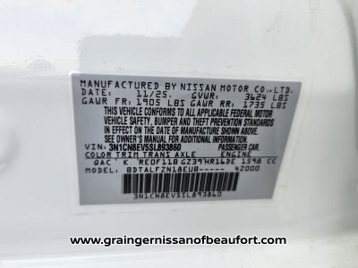 2025 Nissan Versa SV