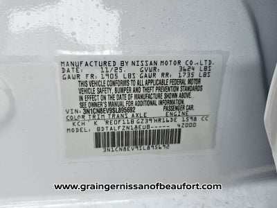 2025 Nissan Versa SV