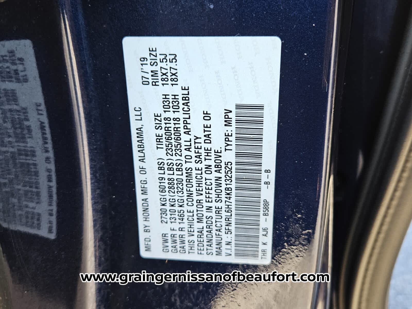 2019 Honda Odyssey EX-L w/Navi/RES