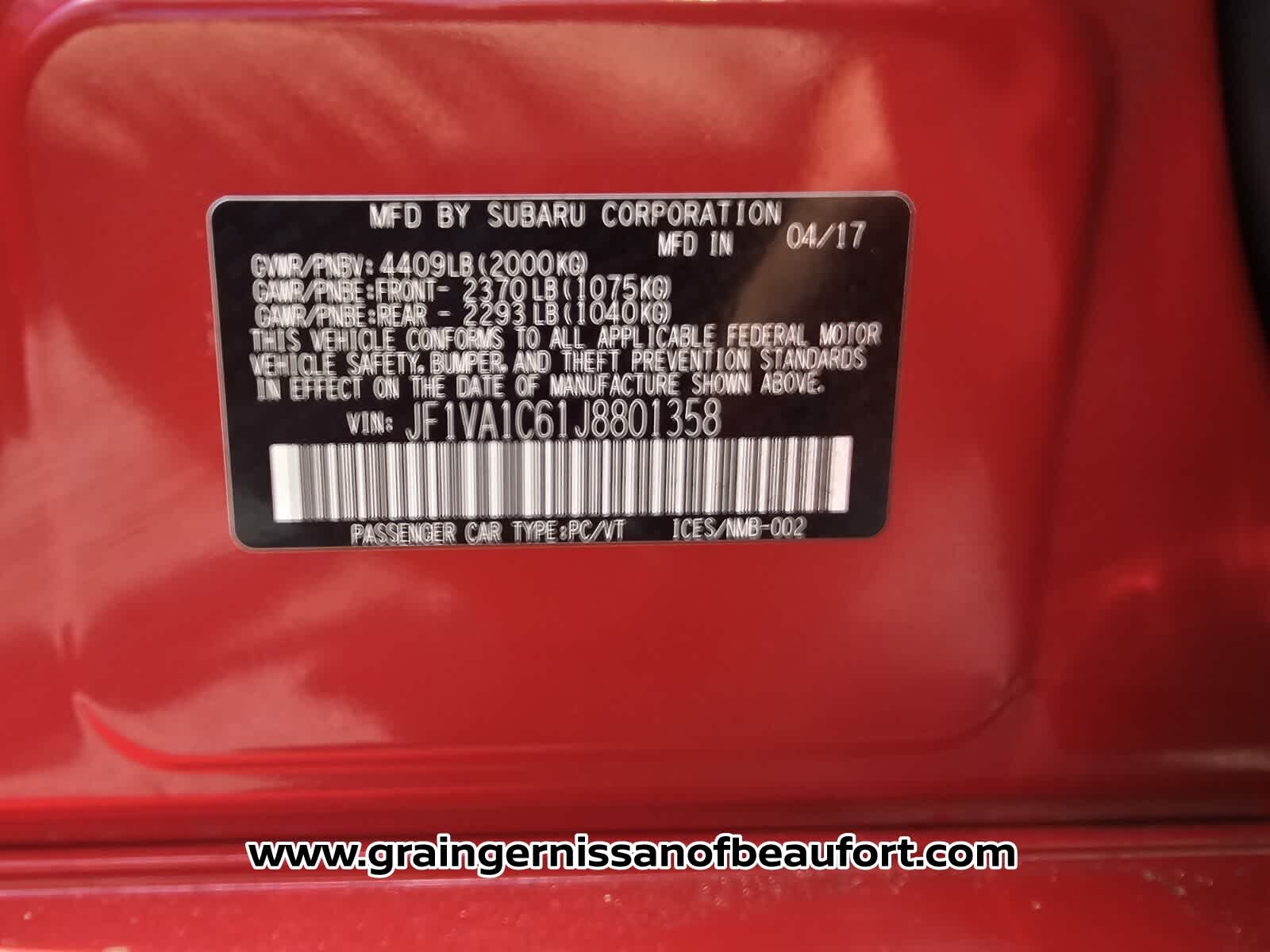 2018 Subaru WRX Premium